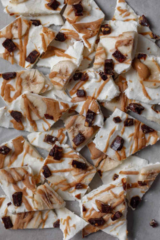 Peanut Butter Banana Frozen Yogurt Bark